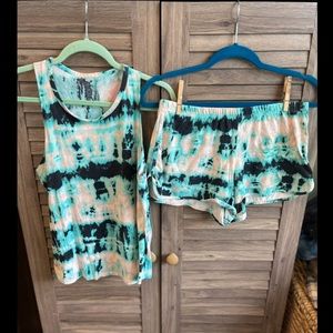 Tie dye pajama set